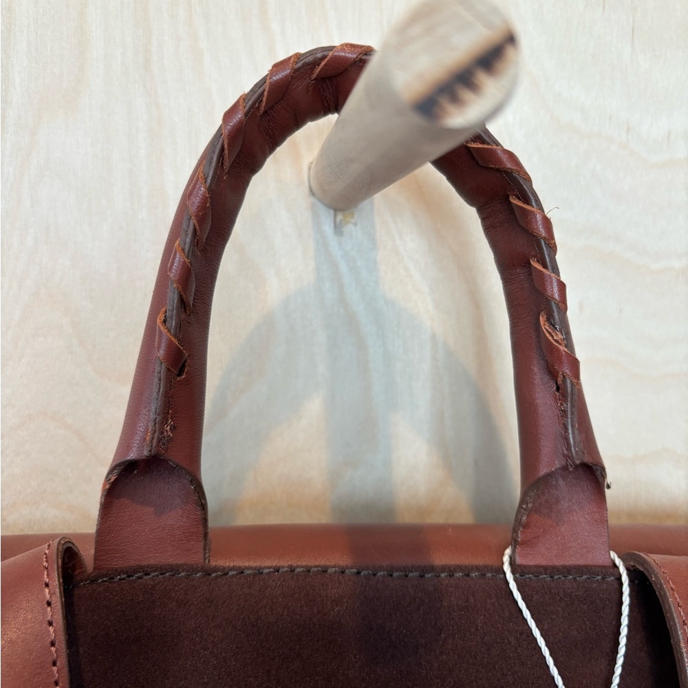 NEW! $248 Sundance Simplicity Embellished Backpack in Chocolate 100 Cow Leather - Picture 8 of 13